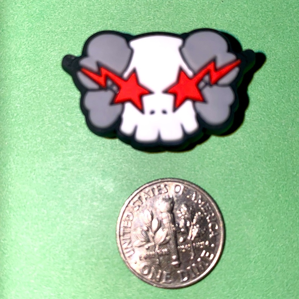 (10 for $15) KAWS with Lightning Star Eyes Crocs Shoe Charms